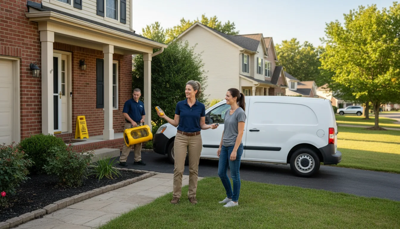 Water restoration image for Home Water Damage Repair in Lequire, OK